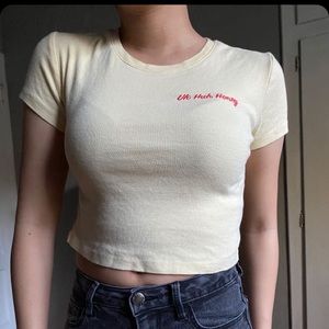 Pastel Yellow crop top